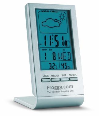 Logotrade corporate gift image of: Weather station with blue LCD